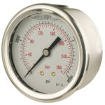 B222e271k Front 63mm - Glycerine Filled Pressure Gauge - Back Connection - Accuracy ±1.6%