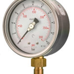 Fb412a352l Front 100mm - Industrial Pressure Gauge - Dry Fillable
