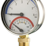 P301a133m Front 80mm — Combined Pressure & Temperature Gauge — Dry