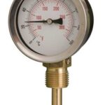 T201a255a Front 63mm — HVAC Bimetal Thermometer — Accuracy Class 2