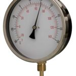 T601a215a Front 160mm — HVAC Bimetal Thermometer — Accuracy Class 2